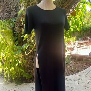 Eileen Fisher Italian Wool Dress High Slit